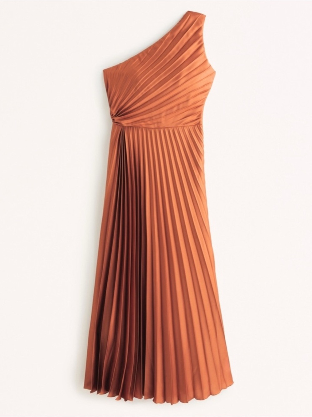 ABERCROMBIE & FITCH Giselle One-Shoulder Pleated Maxi Dress - Size Medium